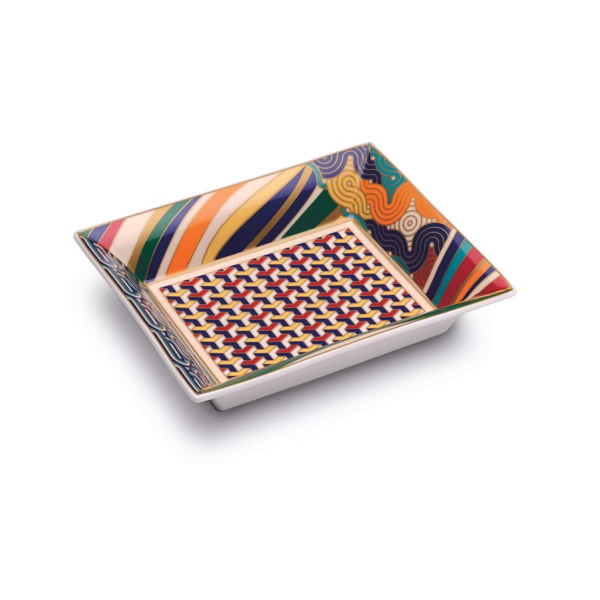 Pozzi Milano Porselen Dekoratif Tabak 19,5 x 15,5 cm