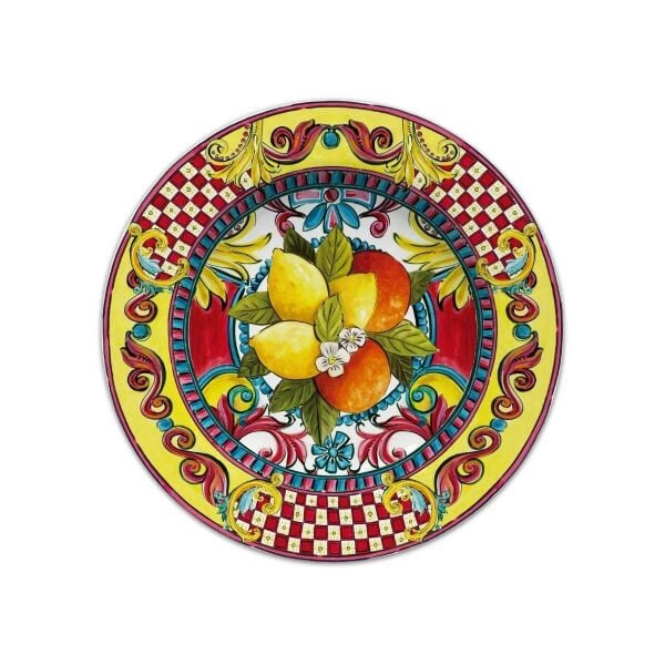Baci Milano Sicily Melamin Yemek Tabağı Çok Renkli