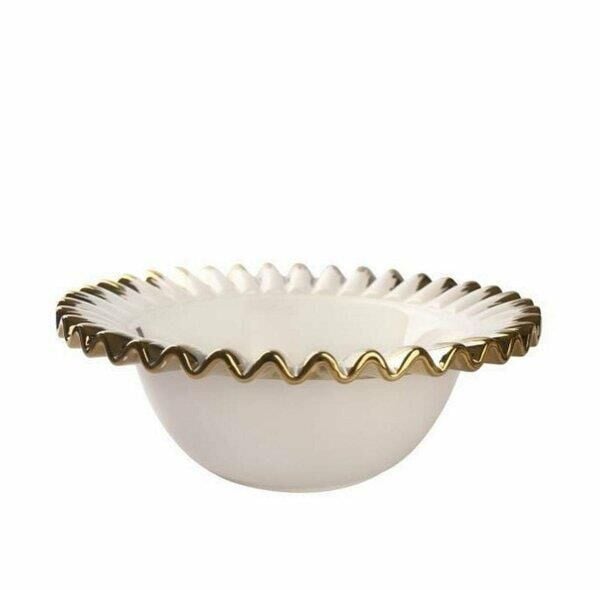 Roy King Daisy Yuvarlak Salata Kase Altın 28 cm