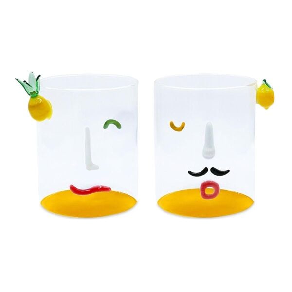 Baci Milano Romeo&Giulietta 2'li Bardak Seti Cam Sarı 370 ML