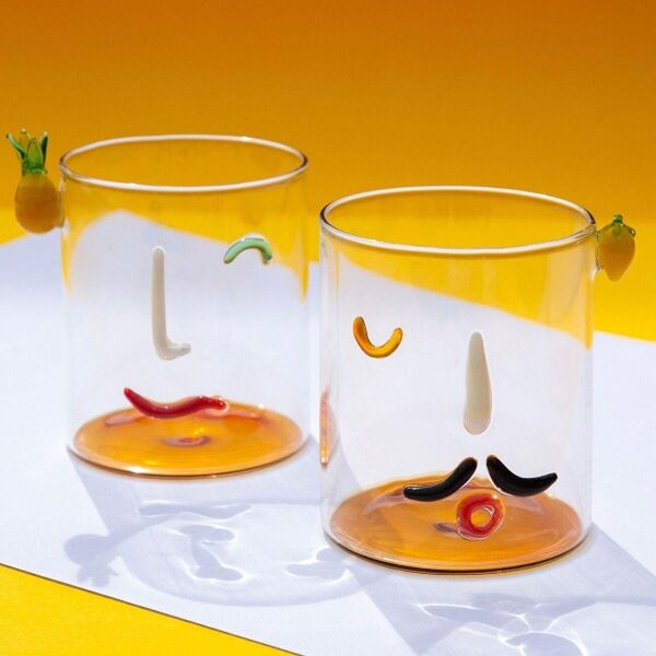 Baci Milano Romeo&Giulietta 2'li Bardak Seti Cam Sarı 370 ML