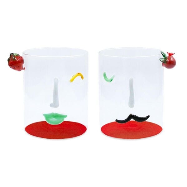 Baci Milano Romeo&Giulietta 2'li Bardak Seti Cam Kırmızı 370 ML