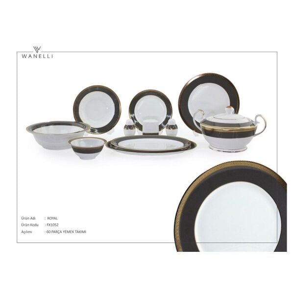 Wanelli Fx1052 Royal 60 Parça Yemek Takımı