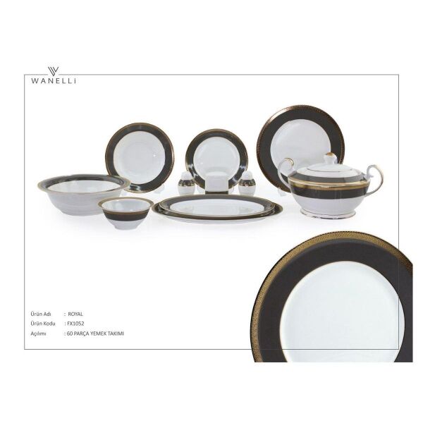 Wanelli Fx1052 Royal 60 Parça Yemek Takımı