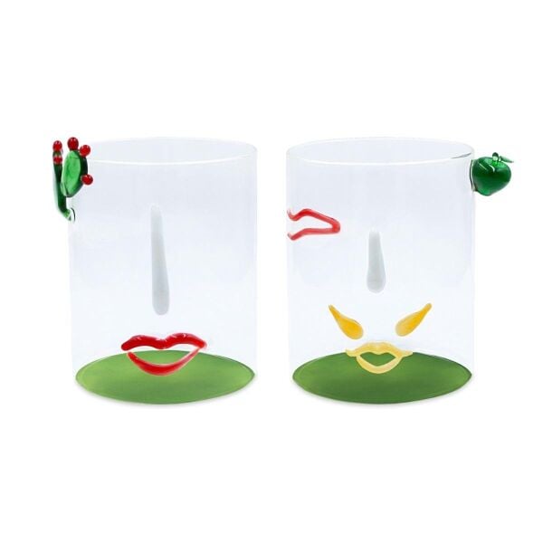 Baci Milano Romeo&Giulietta 2'li Bardak Seti Cam Yeşil 370 ML