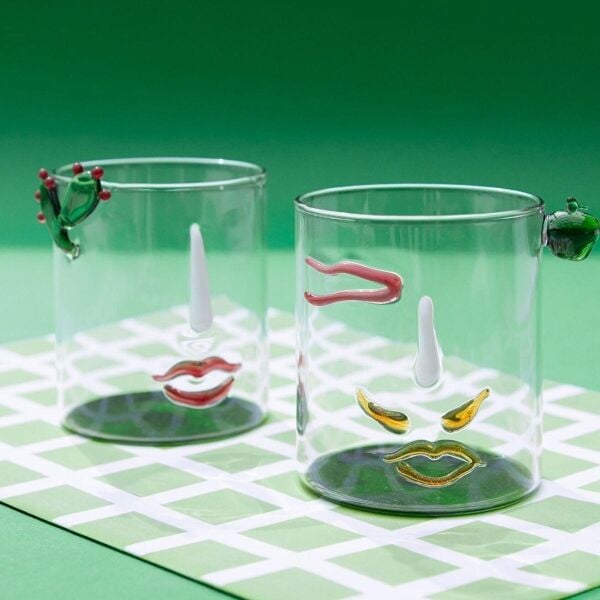 Baci Milano Romeo&Giulietta 2'li Bardak Seti Cam Yeşil 370 ML