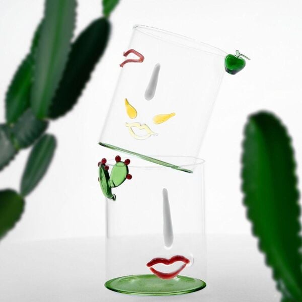 Baci Milano Romeo&Giulietta 2'li Bardak Seti Cam Yeşil 370 ML