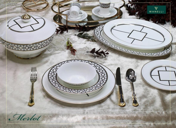 Wanelli Fx1056 Merlot 60 Parça Yuvarlak Yemek Takımı