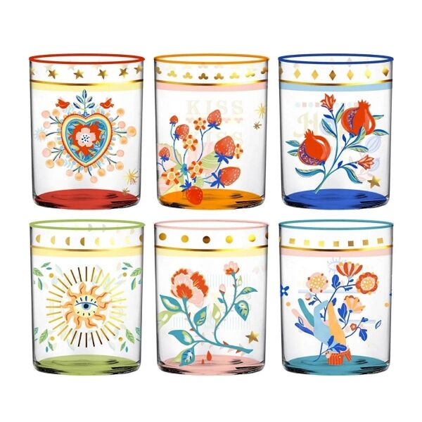 Baci Milano Mamma Mia 6'lı Bardak Seti Cam 370 ML