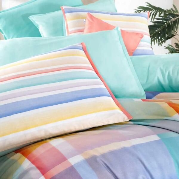 Sarev Vegas Fancy Poplin Nevresim Takımı Mint Çift Kişilik