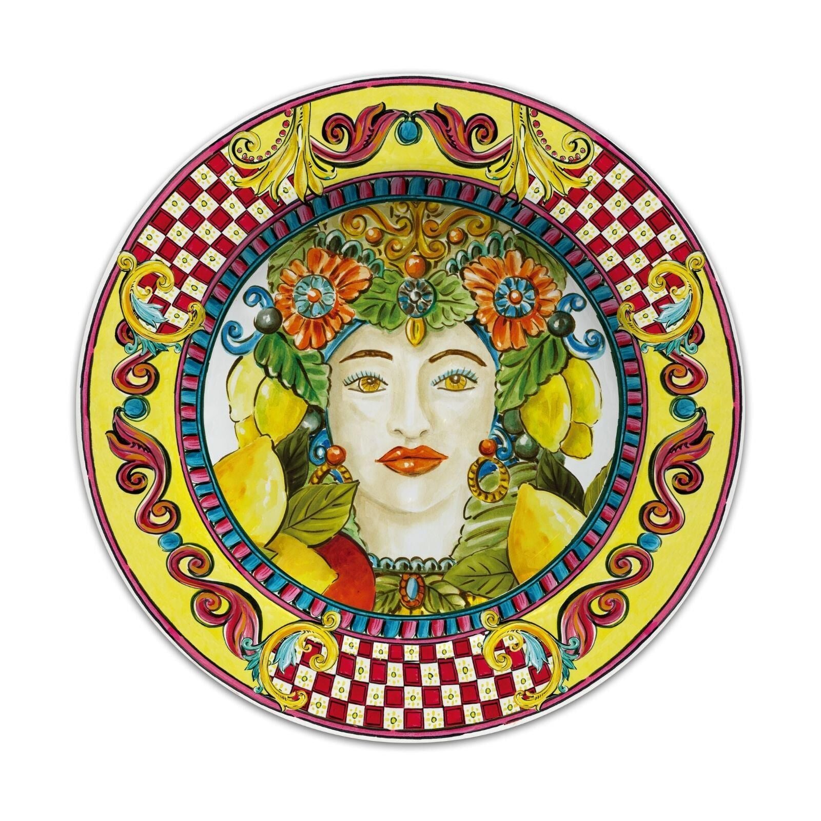 Baci Milano Sicily Melamin Tatlı Tabağı Çok Renkli