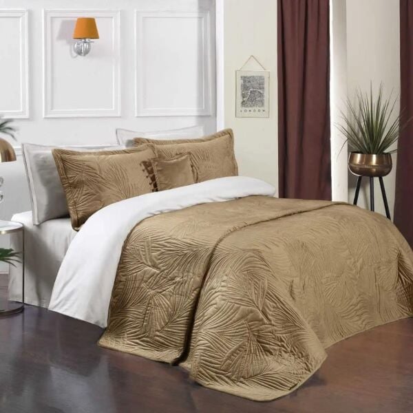 Sarev Clara Yatak Örtüsü Sarı Çift Kişilik