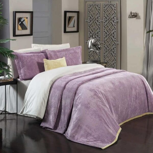 Sarev Dolce Vita Yatak Örtüsü Lila Çift Kişilik