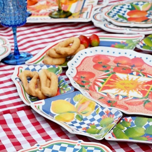 Baci Milano Dolce Vita 7 Parça Meze Tabağı Çok Renkli