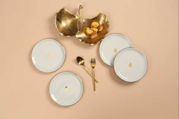 Porland Glamorous 4'lü Pasta Seti 17cm