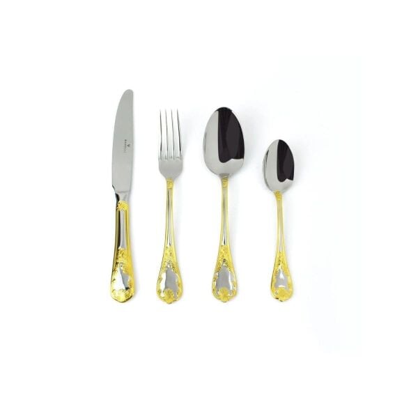 Wanelli Hr9055-002 Full Altın 84 Parça Çatal Kaşık Bıçak Takımı