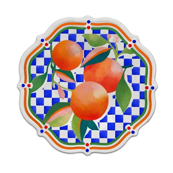 Baci Milano Dolce Vita Portakal 6'lı Pasta Tabağı 22 cm Melamin