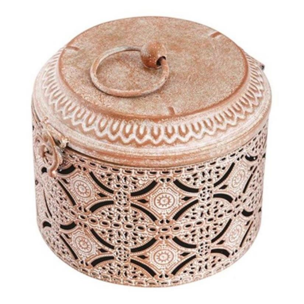 Vitale Pim Pudra Metal Kubbeli Mumluk 15x18 cm