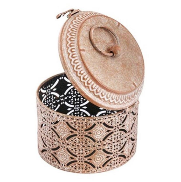 Vitale Pim Pudra Metal Kubbeli Mumluk 15x18 cm