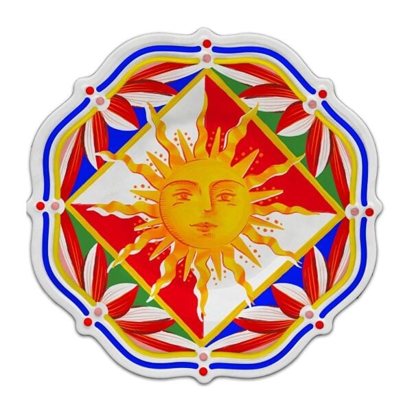 Baci Milano Dolce Vita Sun 6'lı Pasta Tabağı 22 cm Melamin