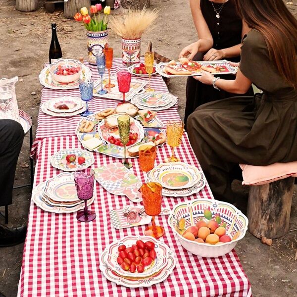 Baci Milano Dolce Vita Sun 6'lı Pasta Tabağı 22 cm Melamin