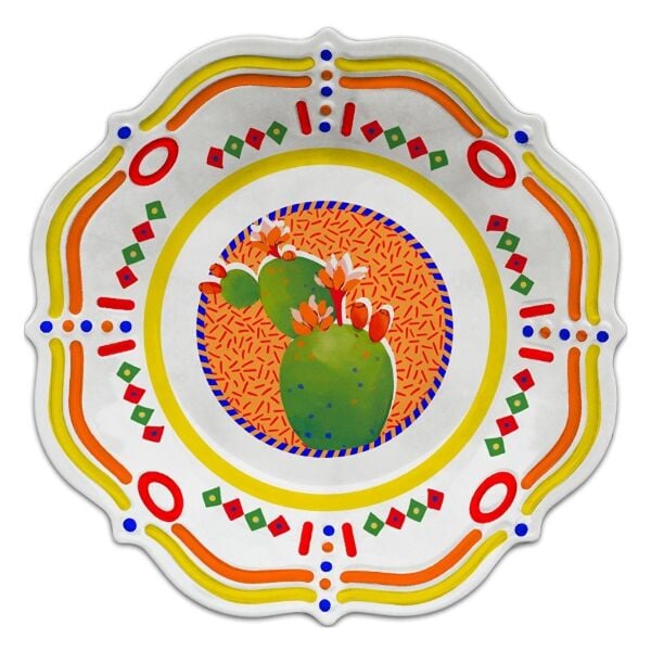 Baci Milano Dolce Vita Palm 6'lı Çukur Tabak 23,5 cm Melamin