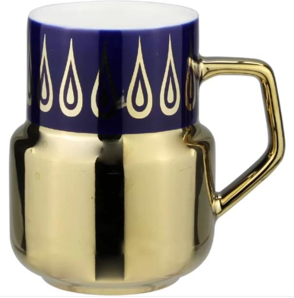 Kosova Kgp-087 Porselen Lüx Kupa Yaldızlı 4 Renk