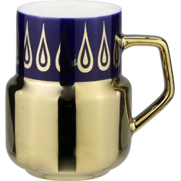 Kosova Kgp-087 Porselen Lüx Kupa Yaldızlı 4 Renk