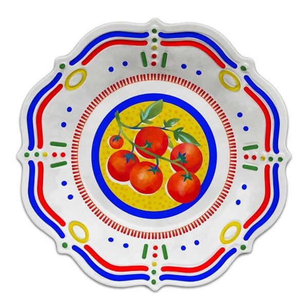 Baci Milano Dolce Vita Tomatos 6'lı Çukur Tabak 23,5 cm Melamin