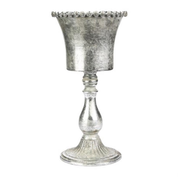 Vitale Metal Gümüş Vazo 20.5 x 41 cm
