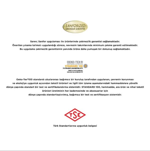 Sarev Jacquard Stripe Nevresim Takımı Bej Çift Kişilik