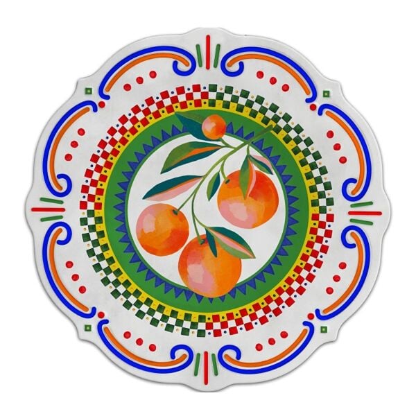 Baci Milano Dolce Vita Portakal 6'lı Servis Tabağı 28 cm Melamin