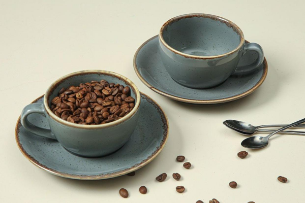 Porland Ruby Seasons Koyu Gri Çay Fincan Takımı 4 Parça