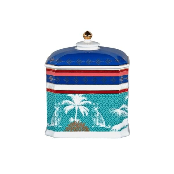 Lucky Art Palmera Bone Köşeli Kavanoz 19cm