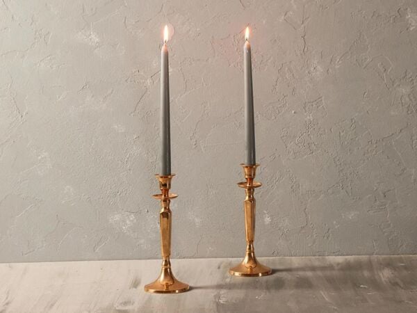 Porland Shine Şamdan Mum Gri 2’Ii