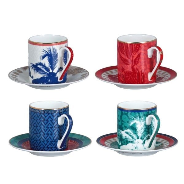 Lucky Art Palmera Bone 4lu Kahve Fincani Seti 100cc