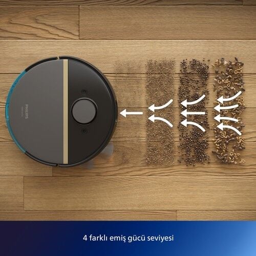Philips HomeRun 7000 Serisi Aqua XU7100 Çöp İstasyonlu Akıllı Robot Süpürge