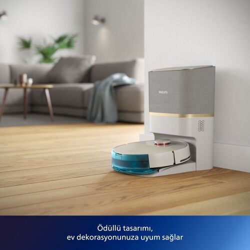 Philips HomeRun 7000 Serisi Aqua XU7100 Çöp İstasyonlu Akıllı Robot Süpürge