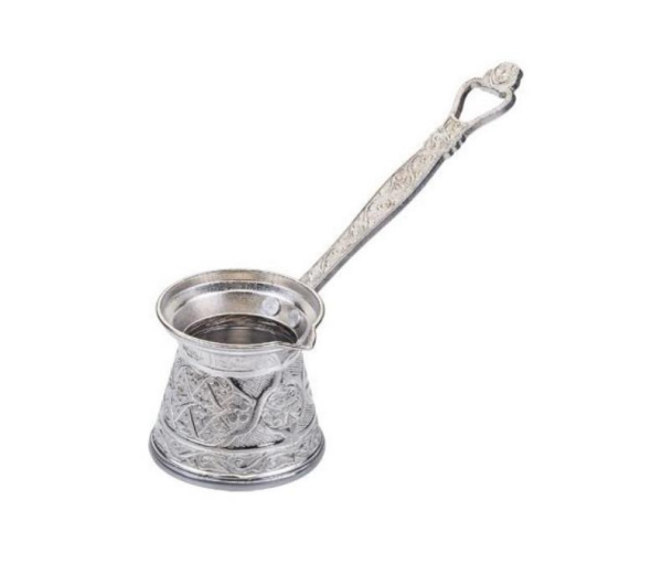 Kosova 4 No Zamak Döküm Cezve Gümüş