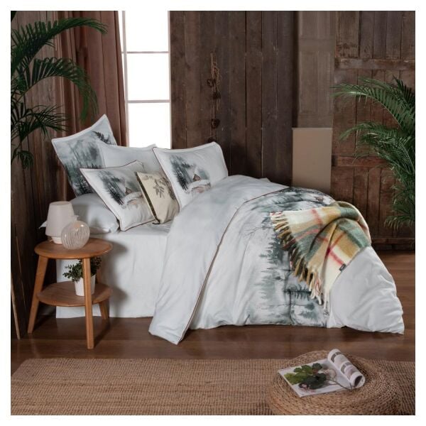 Sarev Connel Flanel Nevresim Takımı Tek Kişilik 1 Yastık-Beyaz