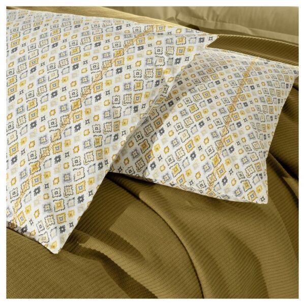 Sarev Abel Pike Takımı Çift Kişilik 2 Yastık-Sarı