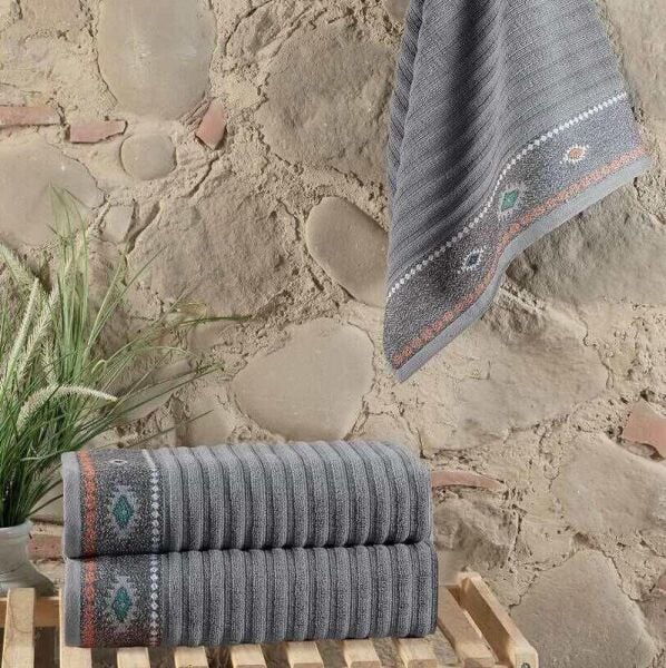 Sarev Bediz 50x90 cm Havlu-Gri