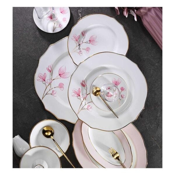 Evaliza Poetica Kahvaltı Takımı 42 Parça Buket Pembe