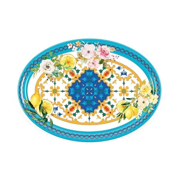 Guzzini Flower Lemon Oval Tabak 50 cm x 36 cm x 3 cm