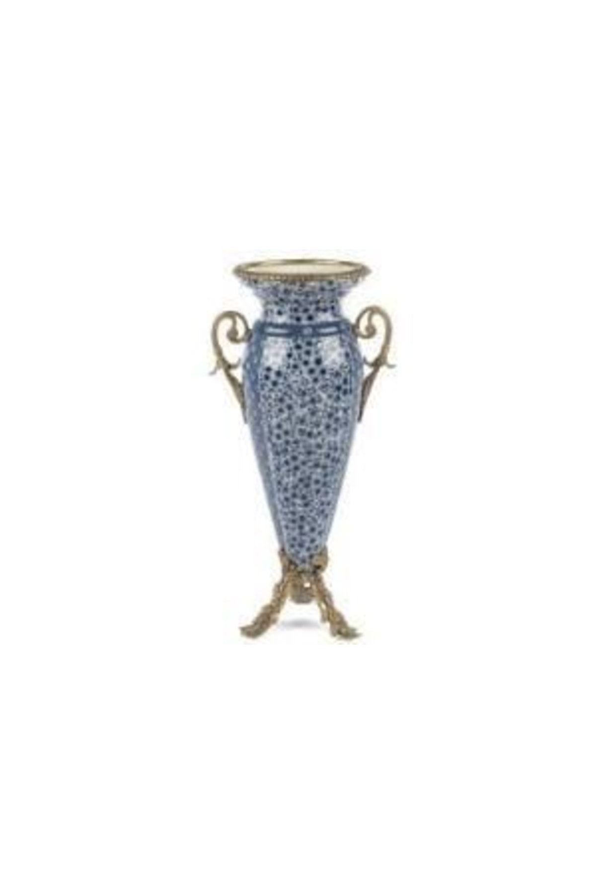 Mikasa Moor Blue Blanc Gold Porselen Vazo 13 x 22 x 43 cm