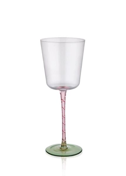 The Mia Şarap Kadehi Pembe Yeşil 350 ml