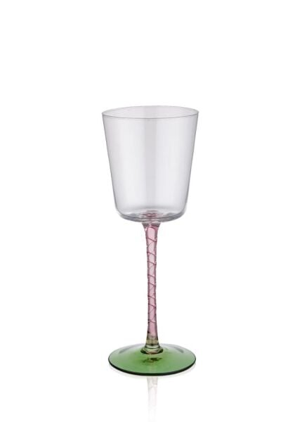 The Mia Şarap Kadehi Pembe Yeşil 300 ml
