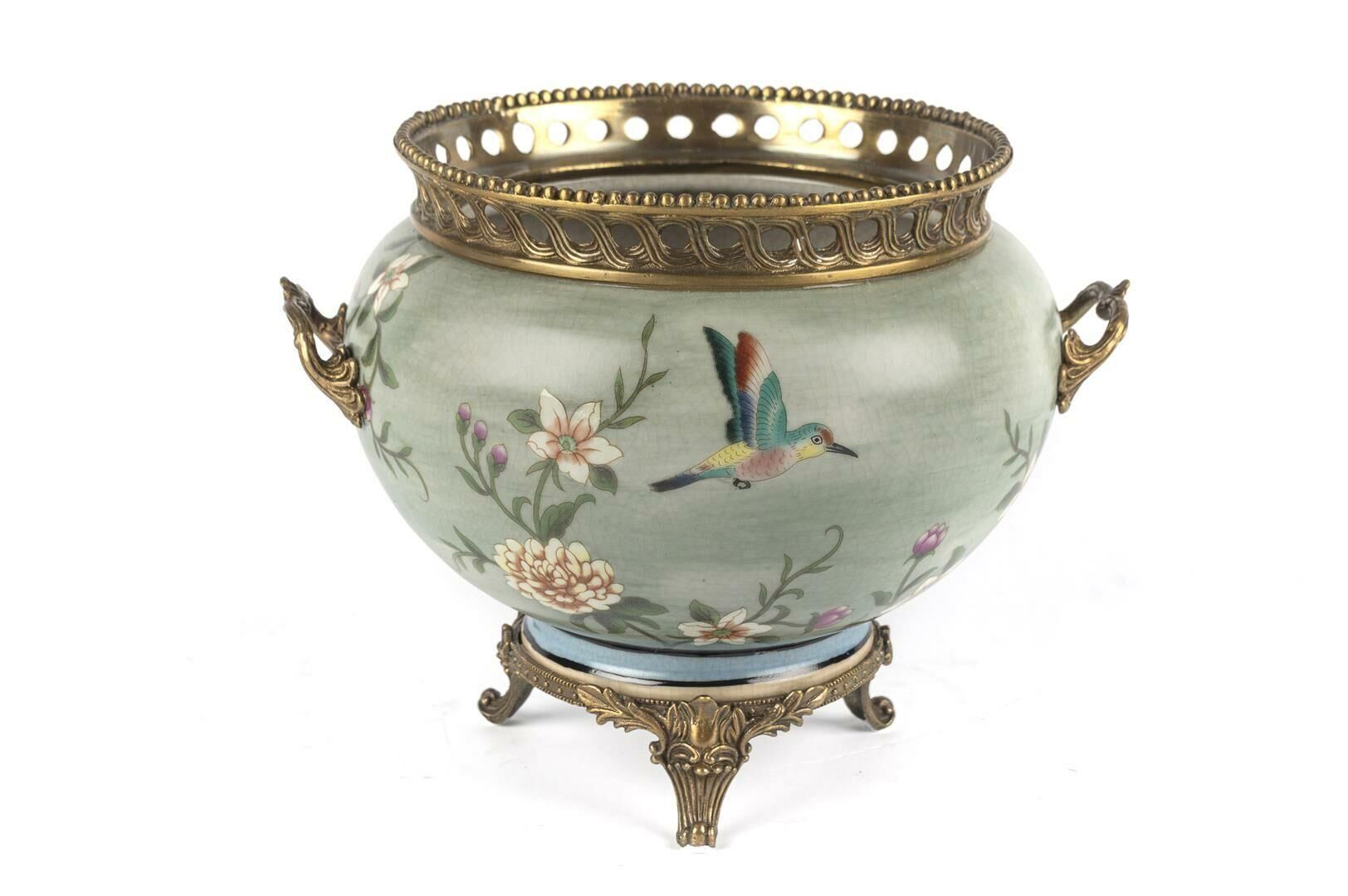 Mikasa Moor Yeşil Porselen Dekor Saksı 21 x 18 cm