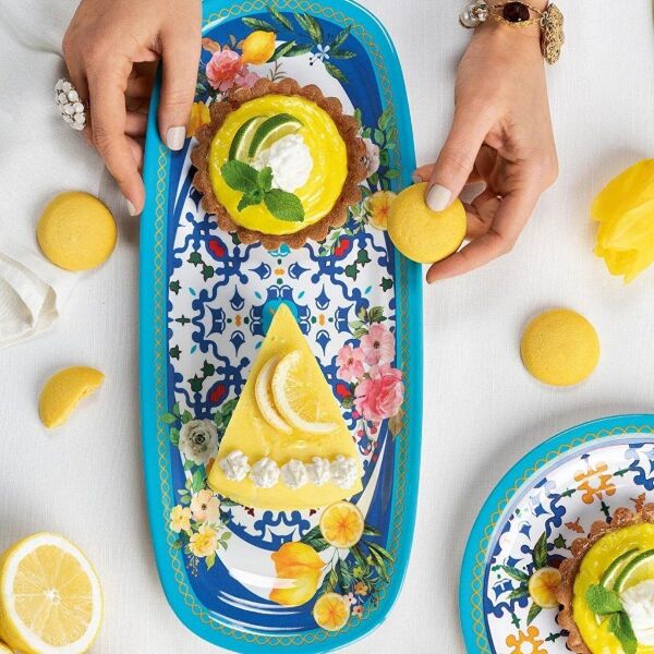 GUZZINI Flower Lemon Kayık Tabak 39,5 cm x 21,5 cm x 2,5 cm