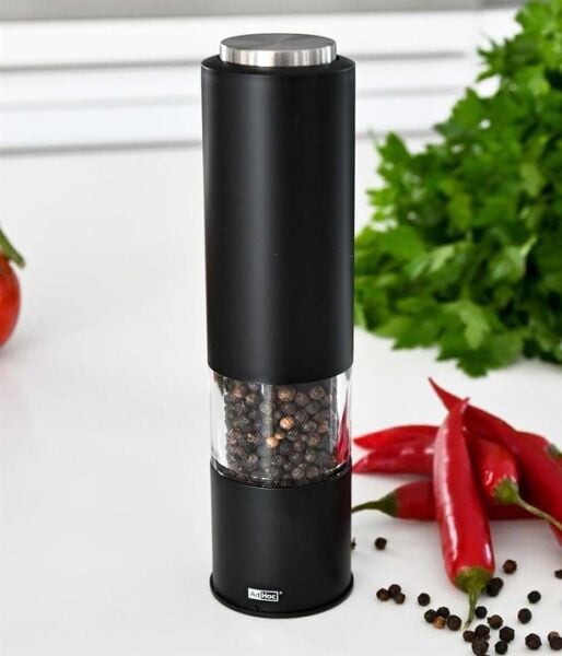 Adhoc Tropica Black Elektrikli Tuz/Biber Değirmeni Siyah